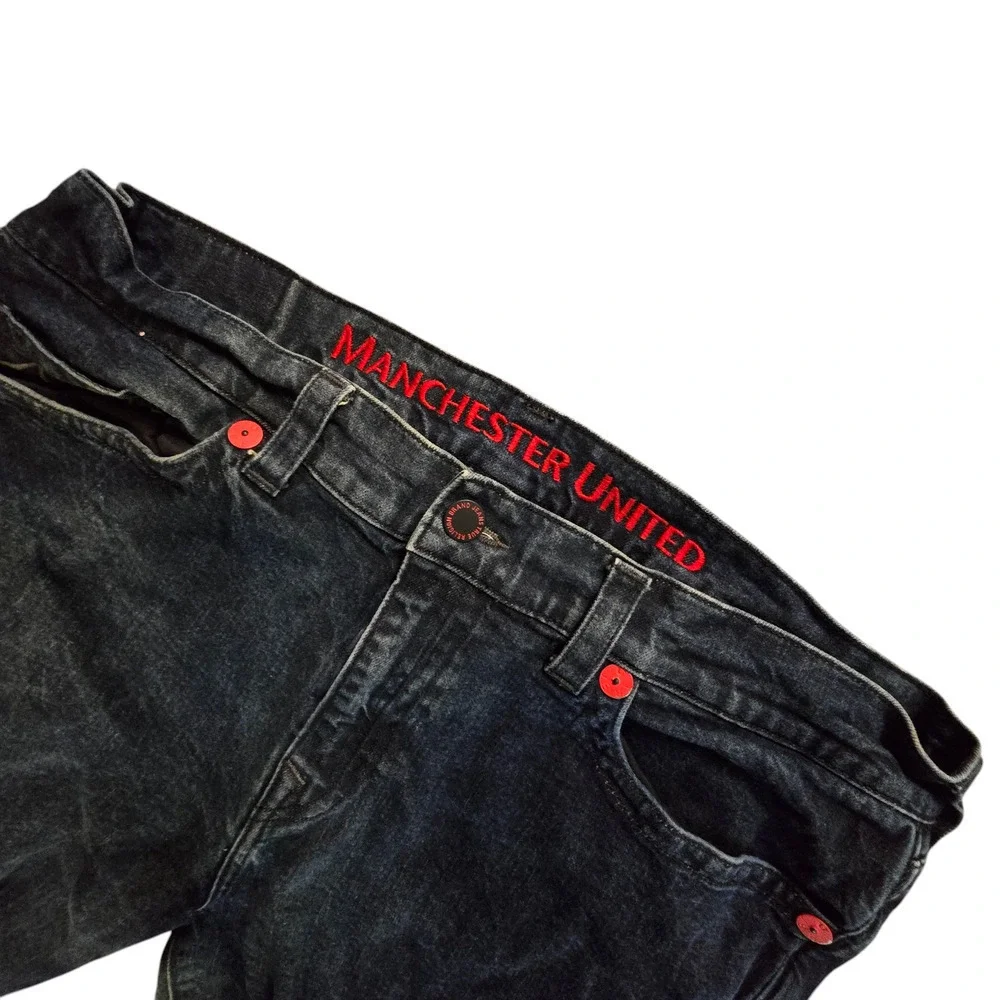 True Religion X Manchester United Skinny Jeans Men’s 40 Stretch Dark Wash 7207